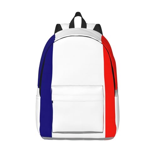 Mochila para laptop con estampado de bandera francesa, mochila escolar, mochila de viaje, trabajo, negocios, universidad, mochila ligera de lona casual, mochila de día para camping, senderismo, para