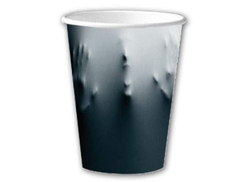 DH-Konzept Ghost Paper Cups 200 ml Halloween Party Decoration Pack of 10 White/Grey One Size