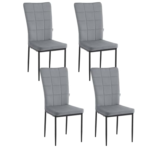 Sillas Comedor Pack 4 Modernas Terciopelo Marca WOLTU