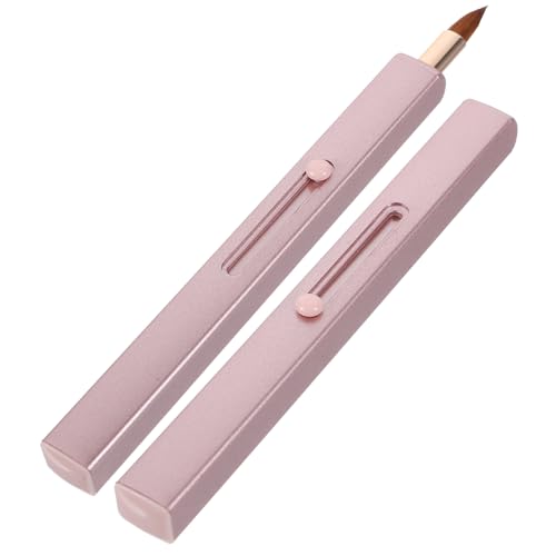 FOMIYES 2 Pack Lip Brush Retractable Lipstick Applicator for Lipstick Lip Gloss Portable Single Head Makeup Brush Cap Women's Makeup Tools