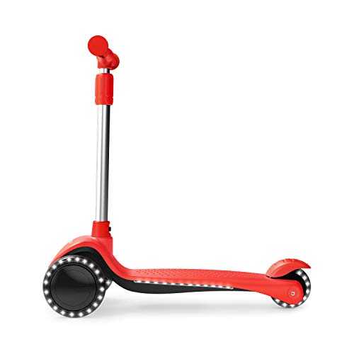 Jetson Scooters - Lumi 3 Wheel Kick Scooter (Red) - Kids Three Wheel Push Scooter With Adjustable Height Handlebars - Ultra-Lightweight Design With High Visibility Light Up Leds On Stem And Wheels #TOP2