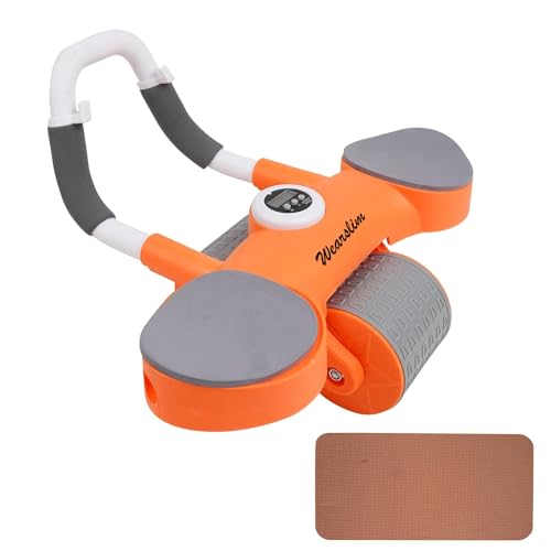 Wearslim Automatic Rebound Ab Abdominal Exercise Roller with Elbow Support and Timer – Perfect Core Exercise Equipment for Home Workouts – Ab Roller Wheel