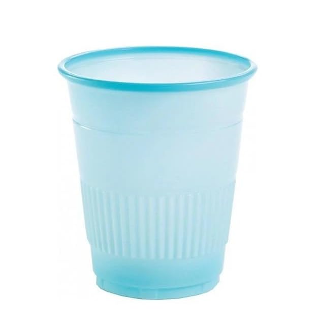 American Goods 500/Cs Blue Plastic Cups 5oz. Disposable Heavy Duty Dental Office Cups Double Coated Comfort Cups for Dental, School, Office, Party