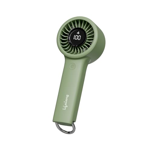 Image of Lifelong Hand Fan with Digital Display | Portable Rechargeable Fan with 2000mAh Battery, 5 Speed Settings,Type-C Charging, Powerful Cooling, Start with Long Press, Non-Slip Base,Travel Friendly Design