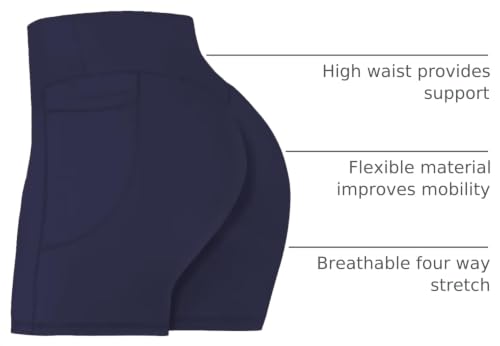 Image of Sunzel No Front Seam Biker Shorts for Women with Pockets, Yoga Workout Gym Bike Shorts with Tummy Control | 3, 5 Or 8-Inch Inseam, High Waisted, No Front Seam, Side Pockets, Buttery Soft, Compression Fit, Squat Proof, Tummy Control