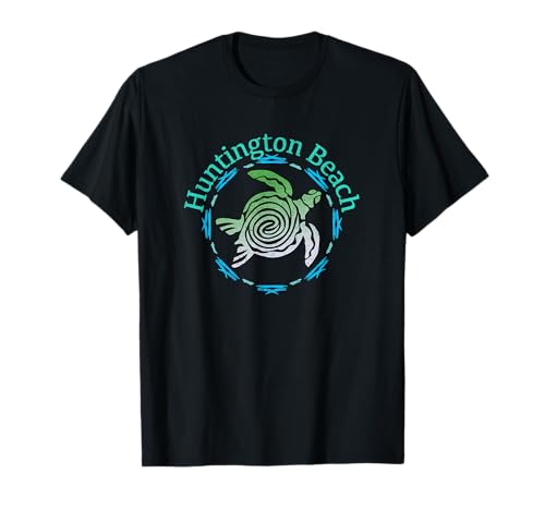 Huntington Beach T-Shirt Vintage Tribal Turtle T-shirt Regalo Maglietta