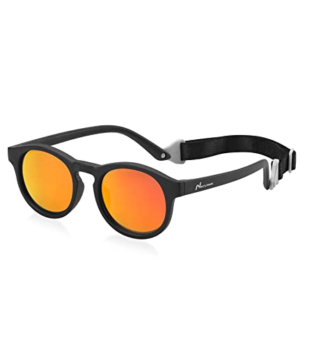 Baby Sunglasses with Strap Polarized Lens UV400 Protection Toddler Sunglasses for Infant Baby Girl Age 0-24months