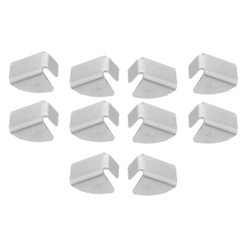 Abaodam Clips para Estantes Metálicos de Hierro 10 Mm de Grosor, 10 Piezas Soporte Triangular para Gabinetes y Archivadores de Oficina, Clips Resistentes para Estanterías Estándar