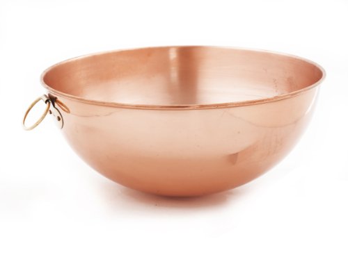 10½ In. Diameter Solid Copper Beating Bowl, 4½ Qt.