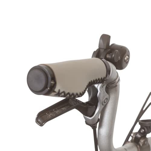 Poignées en cuir écologique Brompton gris ergonomiques guidon