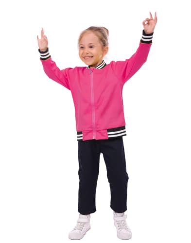 Image of LittleSpring Boys Girls Varsity Baseball Jacket Zip Up Bomber Jacket Thin 2-10Years
