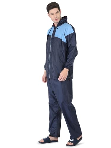 Image of Ranger Unisex 1 Set Rain Suit with Hooded Jacket & Trouser | TPU Coated Bike Riding Wear with Seam Sealed Protection