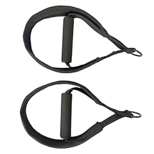 Pilates Double Loop Straps for Pilates Reformer, Fitness D Ring Straps Handle, Pilates Accessories Yoga Exercise Straps Pilates Accessories for Home Gym Workout 2 PCS