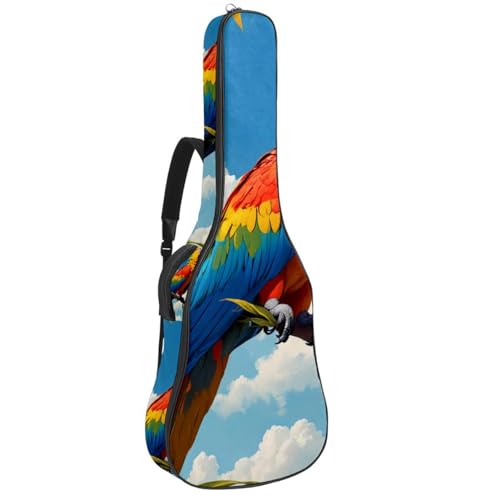 Housse guitare acoustique perroquet mignon et coloré sac de 101,6 cm