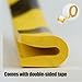 Self-Adhesive Edge Guard, U-Type Industrial Foam Safety Bumper Padding Strip - 16.4ft NBR Foam Safety Bumper for Garage, Warehouse, Factory Wall Corner