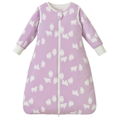Image of Baby Sleep Sack 2.5 TOG Cotton Lamb S | 100% Cotton detachable sleeves baby sleep sack, gentle on baby's skin with winter warmth and cozy sleep comfort for 0-6M