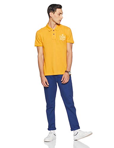 Image of US Polo Men's Solid Regular Fit T-Shirt