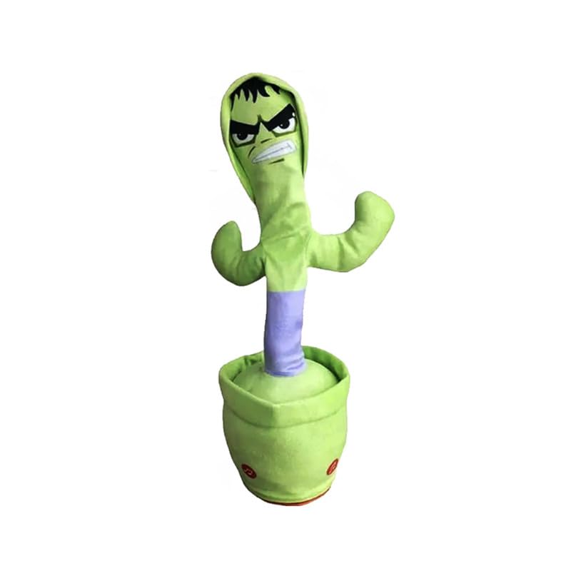 Image of Bumtum Dancing Singing Hulk Theme Character Toy, Wriggle & Singing for Babies & Kids, Plush Musical Electronic Toys, Voice Recording Repeats(Bright Green), 1 Count