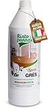 RISTOPANNO 1 PZ x 1L Lavapavimenti Professionale Alcalino – Detergente per Grès Porcellanato e Ceramica – Azione Sgrassante – Uso Manuale e Lavasciuga – Prodotti Pulizia -SPLASH GRES