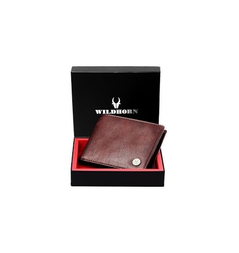 WILDHORN Leather Wallet for Men with 6 Credit Card Slots I 2 Currency Compartments I 1 Coin Pocket