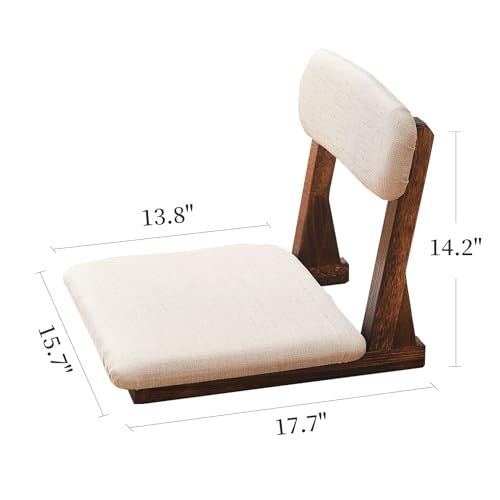 Image of Meditation Chair with Back Support,Japanese Floor Chair,Back Jack for The Floor,Floor Seating,Tatami Floor Seats