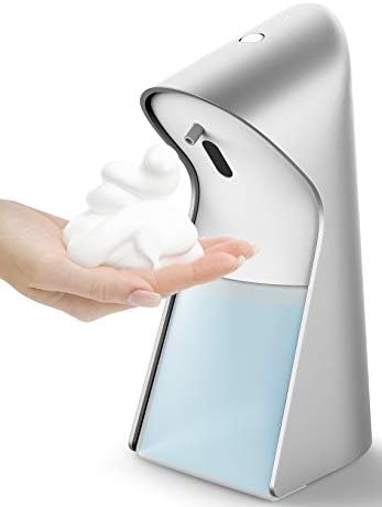 Allegro Premium 5-Level Control Automatic Touchless Foaming Hand Soap Dispenser Hands Free No Touch Infrared Motion Sensor Pump for Kids Bathroom Kitchen Countertop , Silver 11oz