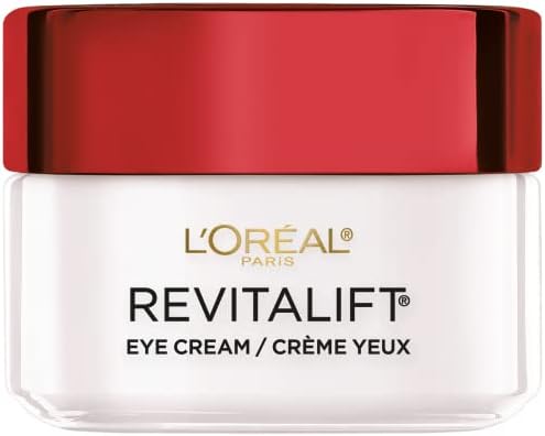 L'Oreal Paris Skincare Revitalift Anti-Wrinkle and Firming Eye Cream with Pro Retinol, Treatment to Reduce Dark Circles, Fragrance Free, 0.5 oz.