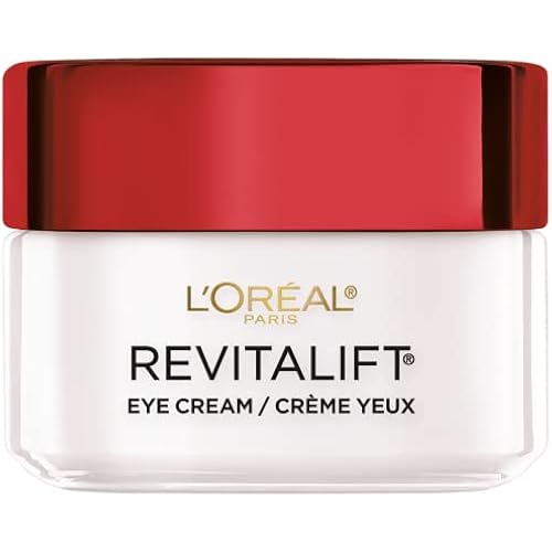L'Oreal Paris Skincare Revitalift Anti-Wrinkle and Firming Eye Cream with Pro Retinol, Treatment to Reduce Dark Circles, Fragrance Free, 0.5 oz.