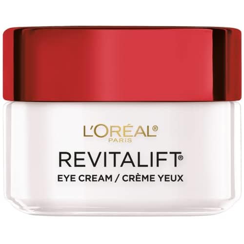 L’Oreal Paris Skincare Revitalift Anti-Wrinkle and Firming Eye Cream with Pro Retinol, Treatment to Reduce Dark Circles, Fragrance Free, 0.5 oz.