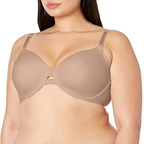 Warner's Women's No Side Effects Underarm-Smoothing Comfort Underwire Lightly Lined T-Shirt Bra 1356, Toasted Almond, 36C Cover