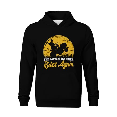 Kids Funny Gardening Gift Lawn Mower Boys Girls Lightweight Kangaroo Pocket Fleece Hoodies2