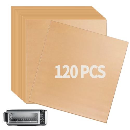 BRIKINTE 12-inch Air Fryer Parchment Paper Squares for Ninja Air Fryer SP101 Oven, 120 Pcs