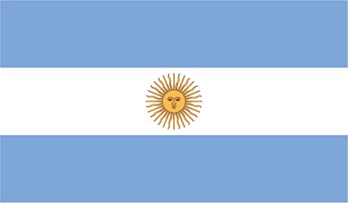 JMM Industries Argentina Flag Vinyl Decal Sticker Argentinian Car Window Bumper 2-Pack 5-Inches by 3-Inches Premium Quality UV-Resistant Laminate PDS374