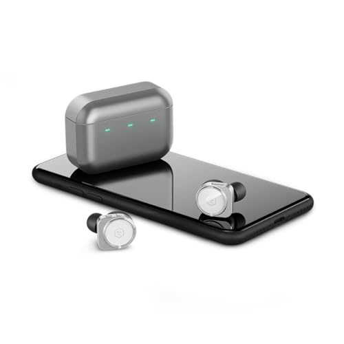 Image of Master and Dynamic MW09 True Wireless Earphones Bluetooth Noise Cancelling Headphones /Earbuds Silver /White