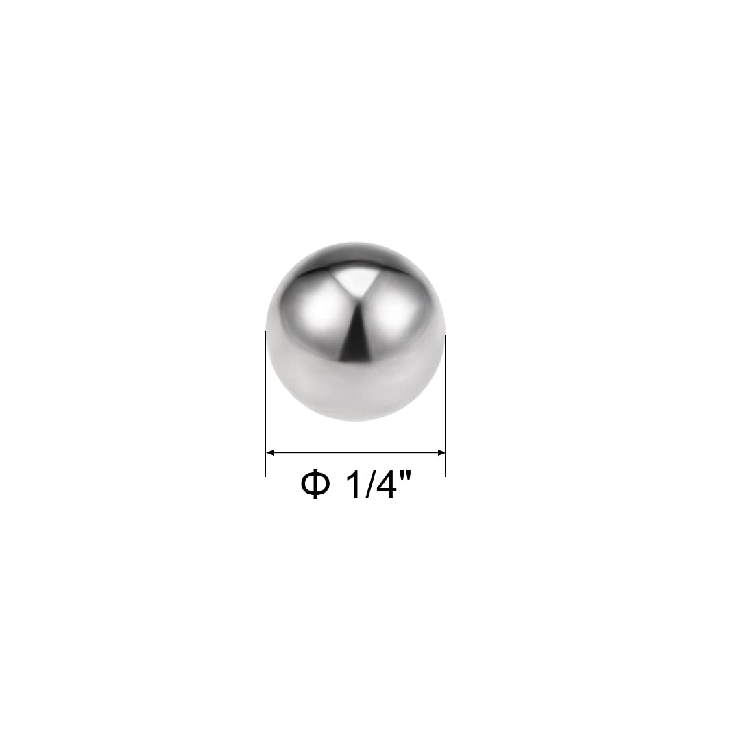 PATIKIL 1/4" Sfere Precisione, Sfere Acciaio 50pz Cuscinetto Sfere 440C Inox Acciaio G25 Sfere Metalliche Palline Magnetiche Bici
