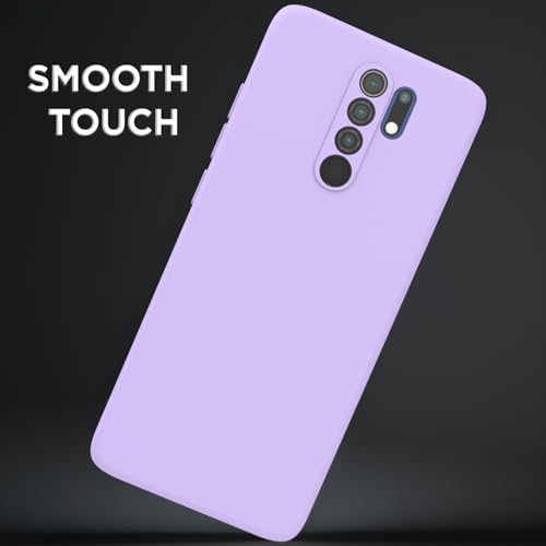 Image of Outlouders Back Cover for Redmi 9 Prime /Poco M2 | Camera Protection | Durable Soft Matte Silicone Bumper Case (Purple)