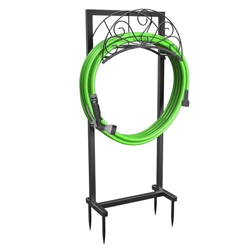 Famyards Garden Hose Holder, Freestanding Metal Water Hose Hanger, Holds 150FT Hose, Garden Hose...