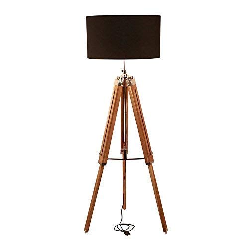 M/S The XTYLISH Art Wood Big Tripod Floor Lamp Stand Light with 12 Inch