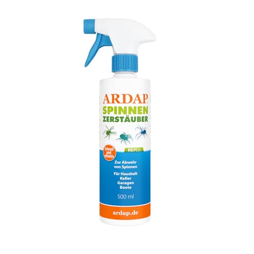 ARDAP Repell Spinnen Zerstäuber 500ml - Spinnenspray - Spinnenabwehr - Wirkt schnell & effektiv (PT19)