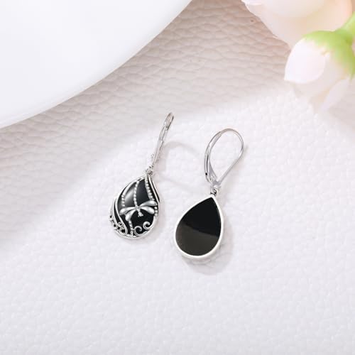 Animal Earrings 925 Sterling Silver Abalone Shell Dangle Drop Earrings Leverback Earrings Cute Animal Jewelry Gifts for Women Girlfriend2
