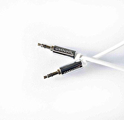 OMNIHIL cable auxiliar audio 3.5mm 30ft miniatura 2