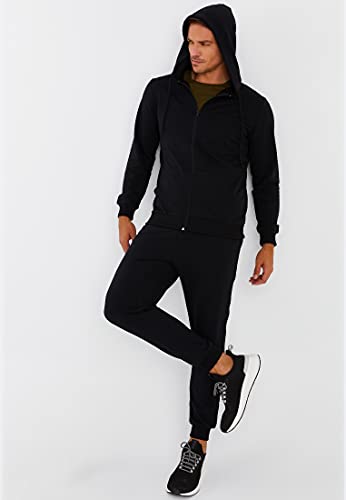 Björn Swensen BS2001 Capuchontrui voor heren, sweatjack met capuchon, rits, hoodie, herenjack met capuchon, dunne jas, overgangsjas - Image 3