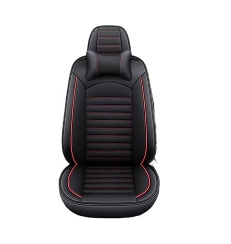 Housse de siège de voiture en cuir noir rouge avec coussins pour Kia Soul et Optima