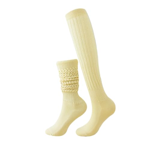 3 pairs - towel bottom warm girls thick striped long tube socks