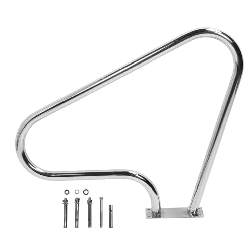 Schwimmbecken Handlauf aus 304 Edelstahl, Poliert, Rostfrei, Curve Bar Design, 103.5x80.5cm - Komfortable Einstieghilfe, Stabile Pool Geländer Ausstieg Für Wasserpark und SPA