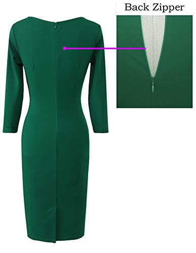 Image of VFSHOW Womens Slim Zipper Up Work Business Office Party Bodycon Pencil Sheath Dress