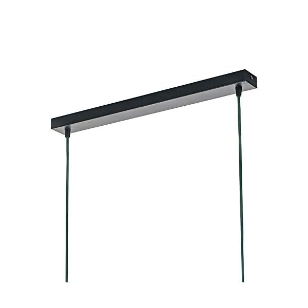 Flairlux Baldachin rechteckig Lampe 2 flammig schwarz Metall Lampenbaldachin rechteckig zum Bau von Deckenleuchten…