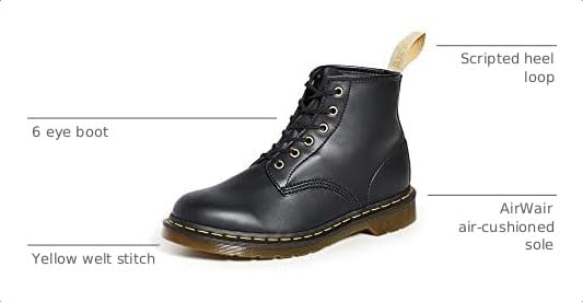 Image of Dr. Martens Unisex-Adult Vegan 101 Classic Boots