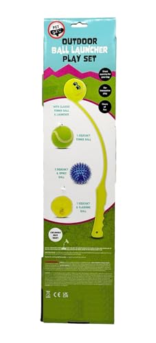 Lanceur de balle pour chien évite le mal de dos kit complet orange fluo taille M