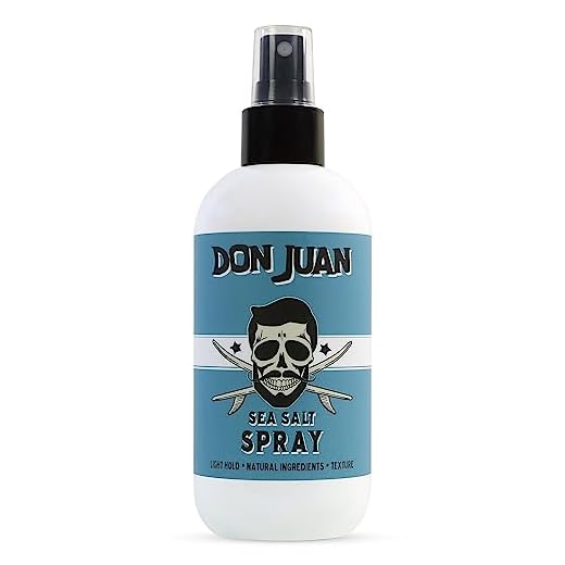 Don Juan Sea Salt Hair Styling Surf Spray | Light Hold | Adds Volume and Texture To Hair | Natural Ingredients | Surf Wax Scent, 8 fl oz